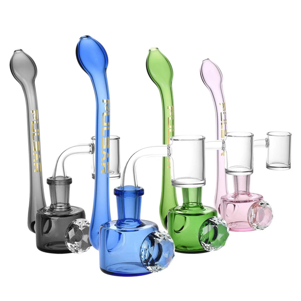 Pulsar Diamond Sherlock Concentrate Pipe | 6.75″ | 14mm F | Colors Vary